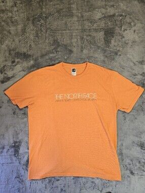 Vintage Y2K The North Face Orange T Shirt Size XL